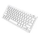 Aukey Ultraslank Mini Bluetooth-toetsenbord Duitse lay-out QWERTZ draadloos toetsenbord voor iOS-apparaten iPhone / iPad / Mac (zilver en wit)