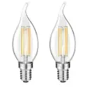 2 x Aglaia LT-B12-Aglaia Retro-design LED-lampen- 3.5 W E14 - set van 4 TL-lampen