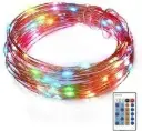 AUKEY LT-SS3 - Christmas Lights - 100 LEDs - 10 Modes RGB - 10 Meters - Waterproof Copper Wire with Remote Control and Color Changing for Garden, Wedding, Party, Indoor, Outdoor