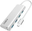 Aukey CB-C12 - Type C Hub 4 Ports USB 3.0 Aluminum USB C Hub