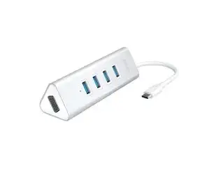 AUKEY CB-C35 USB-C Hub with 4 USB 3.0 Ports, VGA Port (1080P Resolution), Aluminum Housing for MacBook 2016, ChromeBook Pixel, other Type-C Supported Devices