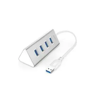 Aukey - USB Hub CB-H31 (4 x USB 3.0, Power Delivery, Aluminum) Silver