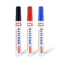 [2 Sets] Artriink Whiteboard Markers – (Black, Red, Blue) – Water-Based Erasable Markers – For School & Office