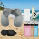 3-in-1 Travel Pillow Set with 20000mAh Power Bank & Waterproof Phone Case – Ideal for Bus Trips & Surf Camp