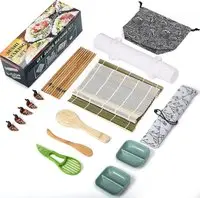 [Delamu Sushi maker] Sushi Maker Set – Complete Sushi Bazooka for Beginners – Make Sushi at Home with Rolling Tube & Sushi Tools