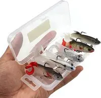 [visaas setje] High-Quality 5-Piece Fishing Tackle Set of Alloy Steel – Unique Bait Design with Strong Triple Hooks for Saltwater and Freshwater Fish