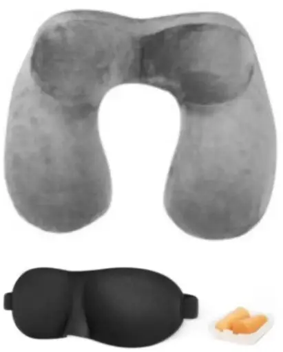 [U-vormige] U-Shaped Memory Foam Neck Pillow - Cushion for Power Naps and Neck Support - Travel Pillow for Airplane - Comfortable Head Pillow for Sleeping - Suitable as On-the-Go Neck Rest 